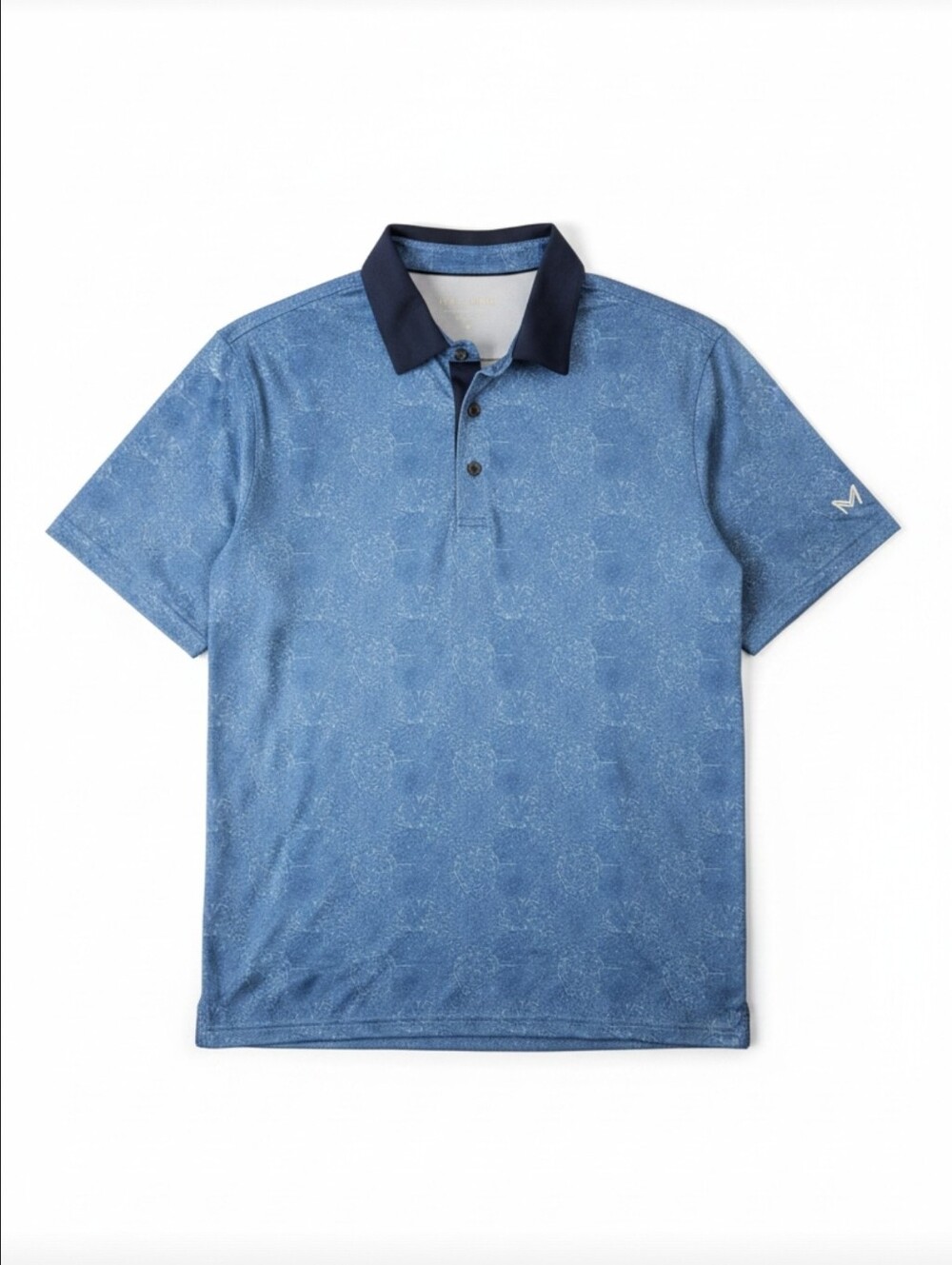 NWT Maelreg Men's Performance Golf Polo Medium Floral Blue
